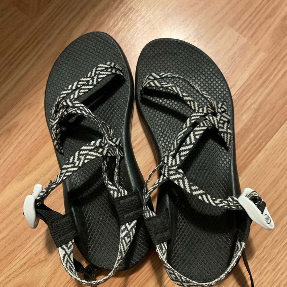 Black and White Chacos